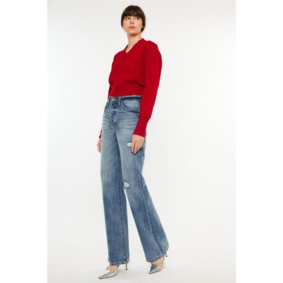 KanCan Distressed High Waist Bootcut Jeans - KC7373MV2 - Size 11/29 - Picture 3 of 6